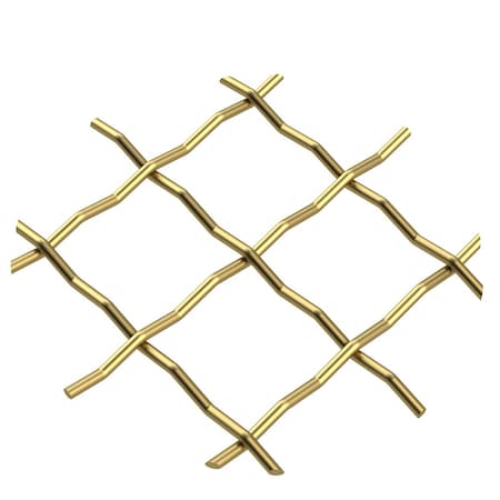 Designs Of Distinction .75" Pressed Single Diamond Decorative Grille - Satin Brass, 36" W x 24" L Sheet 013624315CSB1